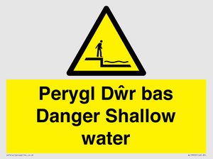 WL13052: Perygl Dwr bas Danger Shallow water
