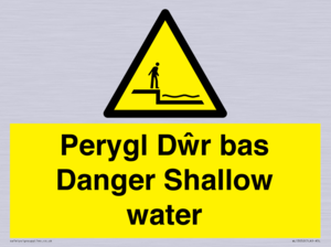 WL13052: Perygl Dwr bas Danger Shallow water