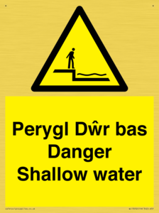 WL13052: Perygl Dwr bas Danger Shallow water