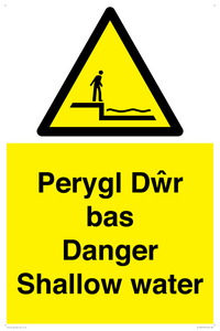 WL13052: Perygl Dwr bas Danger Shallow water