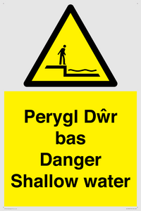 WL13052: Perygl Dwr bas Danger Shallow water