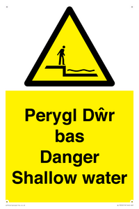 WL13052: Perygl Dwr bas Danger Shallow water