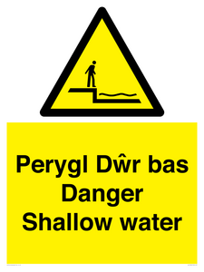 WL13052: Perygl Dwr bas Danger Shallow water
