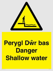 WL13052: Perygl Dwr bas Danger Shallow water