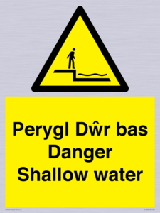 WL13052: Perygl Dwr bas Danger Shallow water