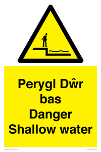 WL13052: Perygl Dwr bas Danger Shallow water