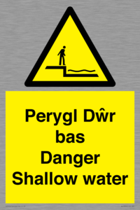 WL13052: Perygl Dwr bas Danger Shallow water