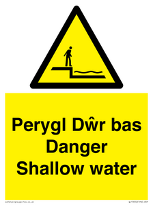 WL13052: Perygl Dwr bas Danger Shallow water
