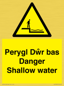WL13052: Perygl Dwr bas Danger Shallow water