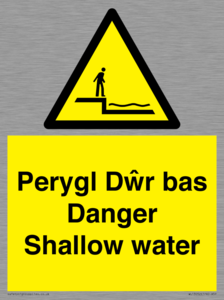 WL13052: Perygl Dwr bas Danger Shallow water