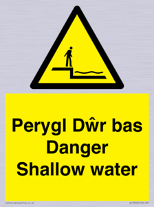 WL13052: Perygl Dwr bas Danger Shallow water