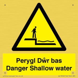 WL13052: Perygl Dwr bas Danger Shallow water