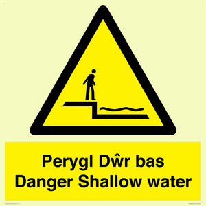 WL13052: Perygl Dwr bas Danger Shallow water