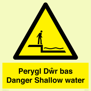 WL13052: Perygl Dwr bas Danger Shallow water