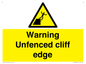 WL13080: Warning Unfenced cliff edge