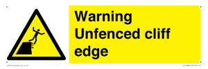 WL13080: Warning Unfenced cliff edge