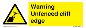 WL13080: Warning Unfenced cliff edge