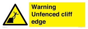 WL13080: Warning Unfenced cliff edge