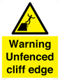 WL13080: Warning Unfenced cliff edge
