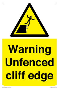 WL13080: Warning Unfenced cliff edge