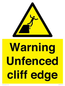 WL13080: Warning Unfenced cliff edge