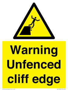 WL13080: Warning Unfenced cliff edge