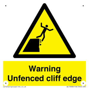 WL13080: Warning Unfenced cliff edge
