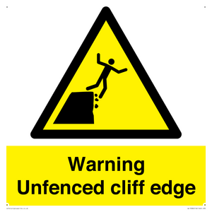 WL13080: Warning Unfenced cliff edge