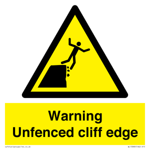 WL13080: Warning Unfenced cliff edge