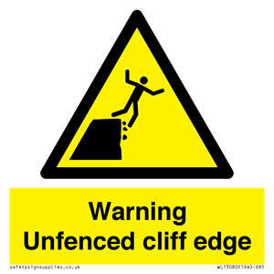 WL13080: Warning Unfenced cliff edge