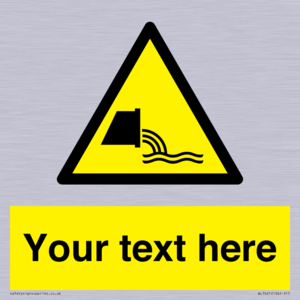 WL7421: Custom Warning sewage effluent outfall