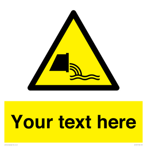 WL7421: Custom Warning sewage effluent outfall