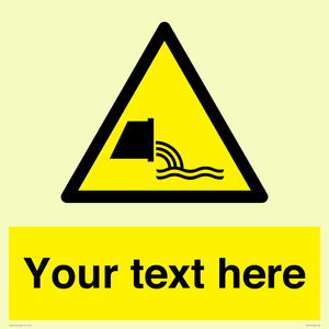 WL7421: Custom Warning sewage effluent outfall