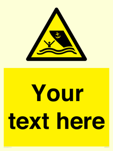 WL7423: Custom Warning boating area