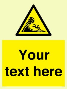 WL7430: Custom Warning high surf or large breaking waves