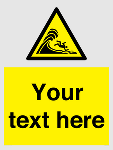 WL7430: Custom Warning high surf or large breaking waves