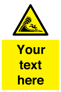 WL7430: Custom Warning high surf or large breaking waves