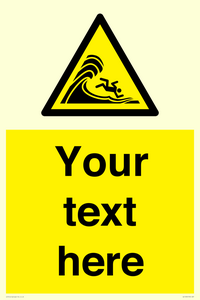 WL7430: Custom Warning high surf or large breaking waves
