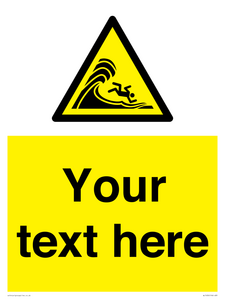 WL7430: Custom Warning high surf or large breaking waves