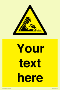 WL7430: Custom Warning high surf or large breaking waves
