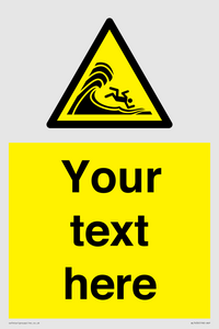 WL7430: Custom Warning high surf or large breaking waves