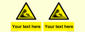 WL7430: Custom Warning high surf or large breaking waves