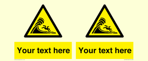 WL7430: Custom Warning high surf or large breaking waves
