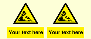 WL7430: Custom Warning high surf or large breaking waves