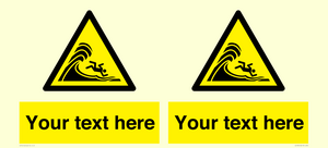 WL7430: Custom Warning high surf or large breaking waves