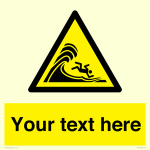 WL7430: Custom Warning high surf or large breaking waves