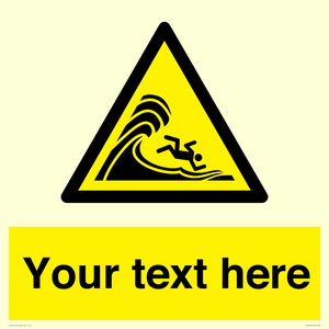 WL7430: Custom Warning high surf or large breaking waves