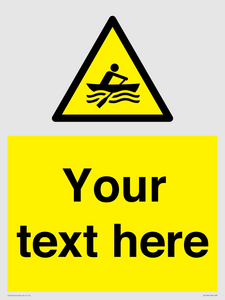 WL7434: Custom Warning manually powered watercraft
