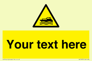 WL7435: Custom Warning motorised watercraft