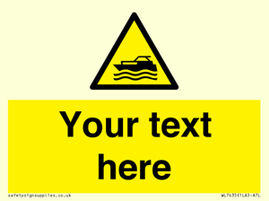 WL7435: Custom Warning motorised watercraft